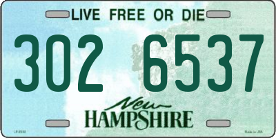 NH license plate 3026537