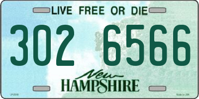 NH license plate 3026566