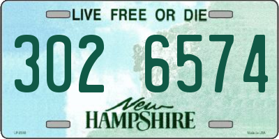 NH license plate 3026574
