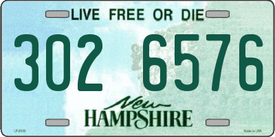NH license plate 3026576