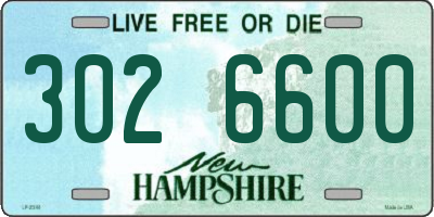 NH license plate 3026600