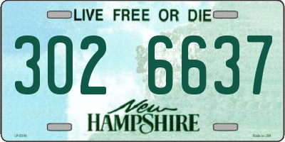 NH license plate 3026637