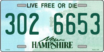 NH license plate 3026653