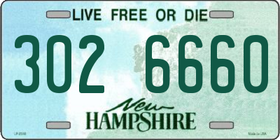 NH license plate 3026660