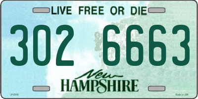 NH license plate 3026663