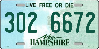 NH license plate 3026672