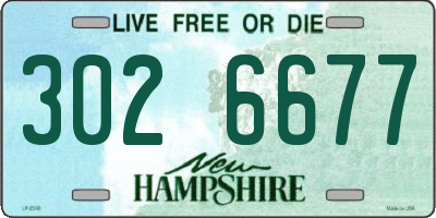 NH license plate 3026677
