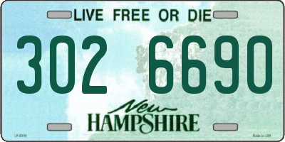 NH license plate 3026690