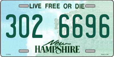 NH license plate 3026696