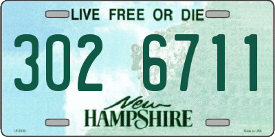 NH license plate 3026711