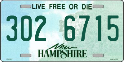 NH license plate 3026715
