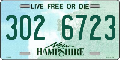 NH license plate 3026723