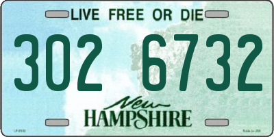 NH license plate 3026732