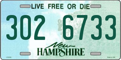 NH license plate 3026733