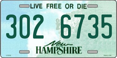 NH license plate 3026735