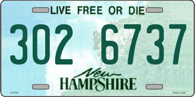 NH license plate 3026737