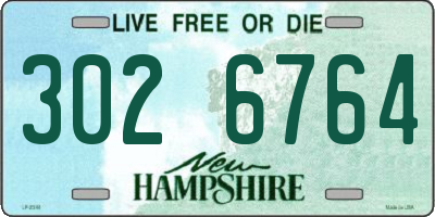 NH license plate 3026764