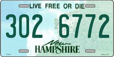NH license plate 3026772