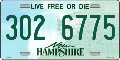NH license plate 3026775