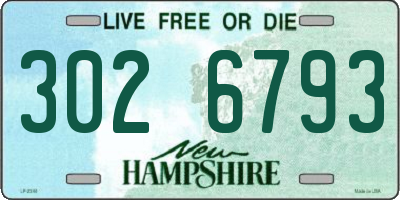 NH license plate 3026793
