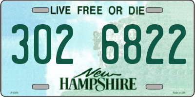 NH license plate 3026822