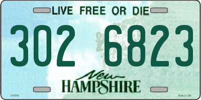 NH license plate 3026823