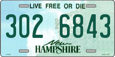 NH license plate 3026843