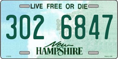 NH license plate 3026847