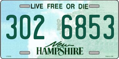 NH license plate 3026853