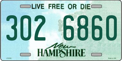 NH license plate 3026860