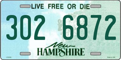 NH license plate 3026872