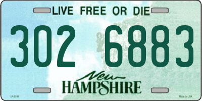 NH license plate 3026883