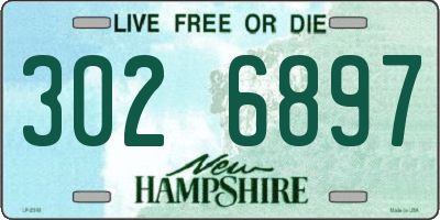 NH license plate 3026897