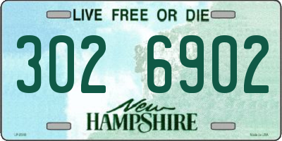 NH license plate 3026902