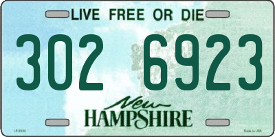 NH license plate 3026923