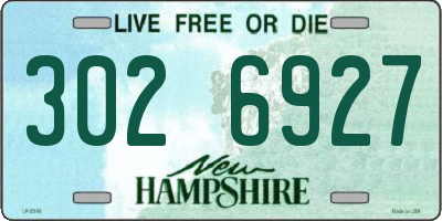 NH license plate 3026927