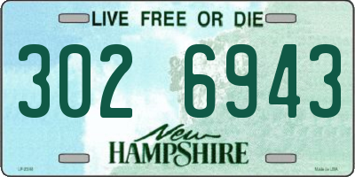 NH license plate 3026943