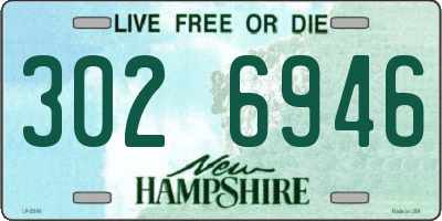 NH license plate 3026946