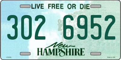 NH license plate 3026952