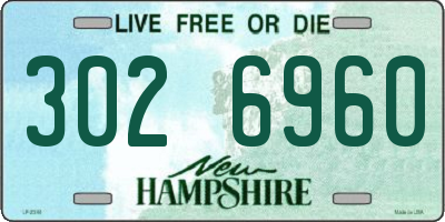 NH license plate 3026960