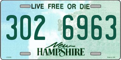 NH license plate 3026963