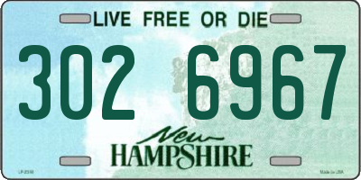 NH license plate 3026967