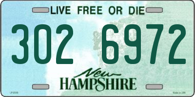 NH license plate 3026972
