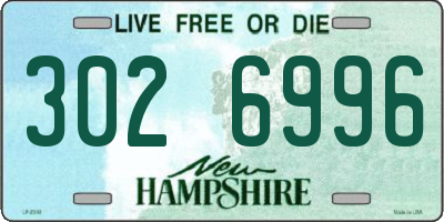 NH license plate 3026996