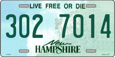 NH license plate 3027014