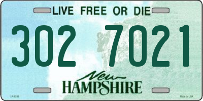 NH license plate 3027021