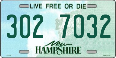 NH license plate 3027032
