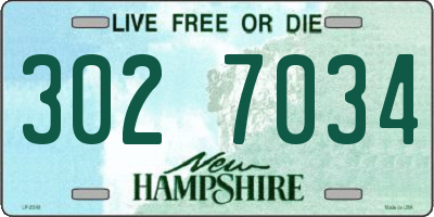 NH license plate 3027034