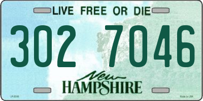 NH license plate 3027046