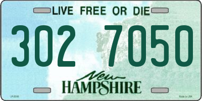 NH license plate 3027050